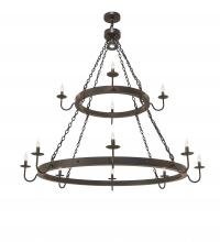 Meyda Green 244690 - 60" Wide Suffolk Two Tier Chandelier