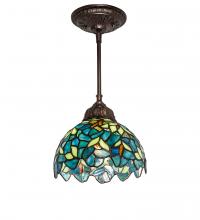 Meyda Green 244860 - 8" Wide Nightfall Wisteria Mini Pendant