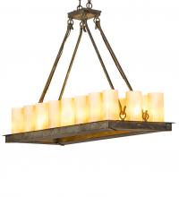 Meyda Green 249385 - 39" Long Loxley 18 Light Oblong Chandelier