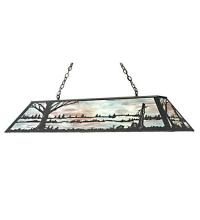 Meyda Green 30639 - 48" Long Quiet Pond Oblong Pendant