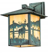 Meyda Green 39867 - 9" Wide Seneca Deer Creek Solid Mount Wall Sconce