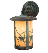 Meyda Green 48725 - 8" Wide Fulton Song Bird Solid Mount Wall Sconce