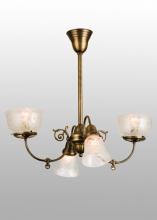 Meyda Green 50756 - 28" Long Revival Gas & Electric 4 Light Oblong Chandelier