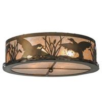 Meyda Green 51500 - 22"W Ducks in Flight Flushmount