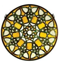 Meyda Green 51531 - 20"W X 20"H Knotwork Trance Medallion Stained Glass Window