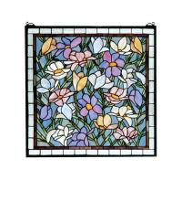 Meyda Green 66278 - 22"W X 22"H Sugar Magnolia Stained Glass Window