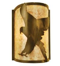 Meyda Green 68187 - 8"W Flying Hawk Left Wall Sconce.