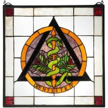 Meyda Green 77820 - 18"W X 18"H Dentistry Stained Glass Window