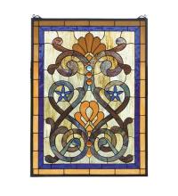 Meyda Green 77999 - 20"W X 27"H Mandolin Stained Glass Window