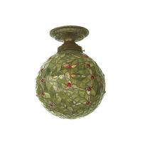 Meyda Green 81754 - 9" Wide Holly Ball Semi-Flushmount