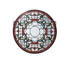 Meyda Green 99020 - 20"W X 20"H Tulip Bevel Medallion Stained Glass Window