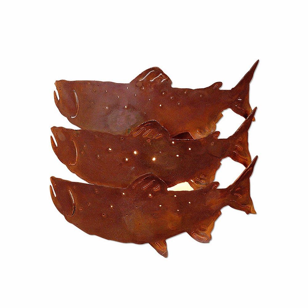 Salmon Run Sconce - Rust Patina Finish