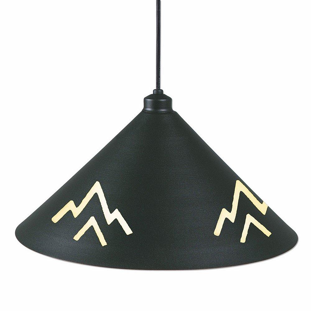 Canyon Pendant Large - Deception Pass - Black Iron Finish - Black Cord