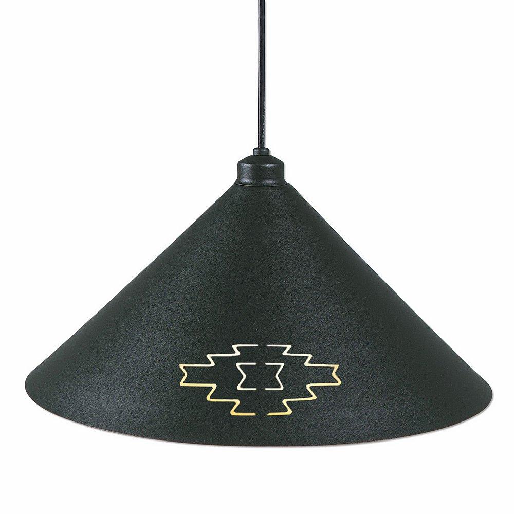 Canyon Pendant Large - Pueblo - Black Iron Finish - Black Cord