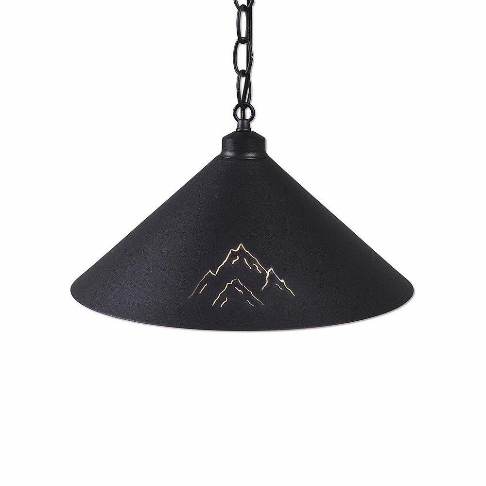 Canyon Pendant Shallow - Mountain - Black Iron Finish - Chain