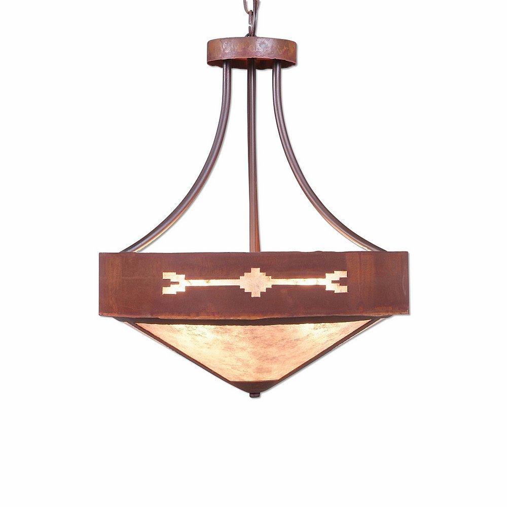 Ridgemont Foyer Chandelier Large Short - Shade Bottom - Del Rio - Almond Mica Shade