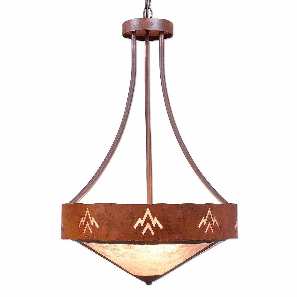 Ridgemont Foyer Chandelier Large Tall - Shade Bottom - Deception Pass - Almond Mica Shade