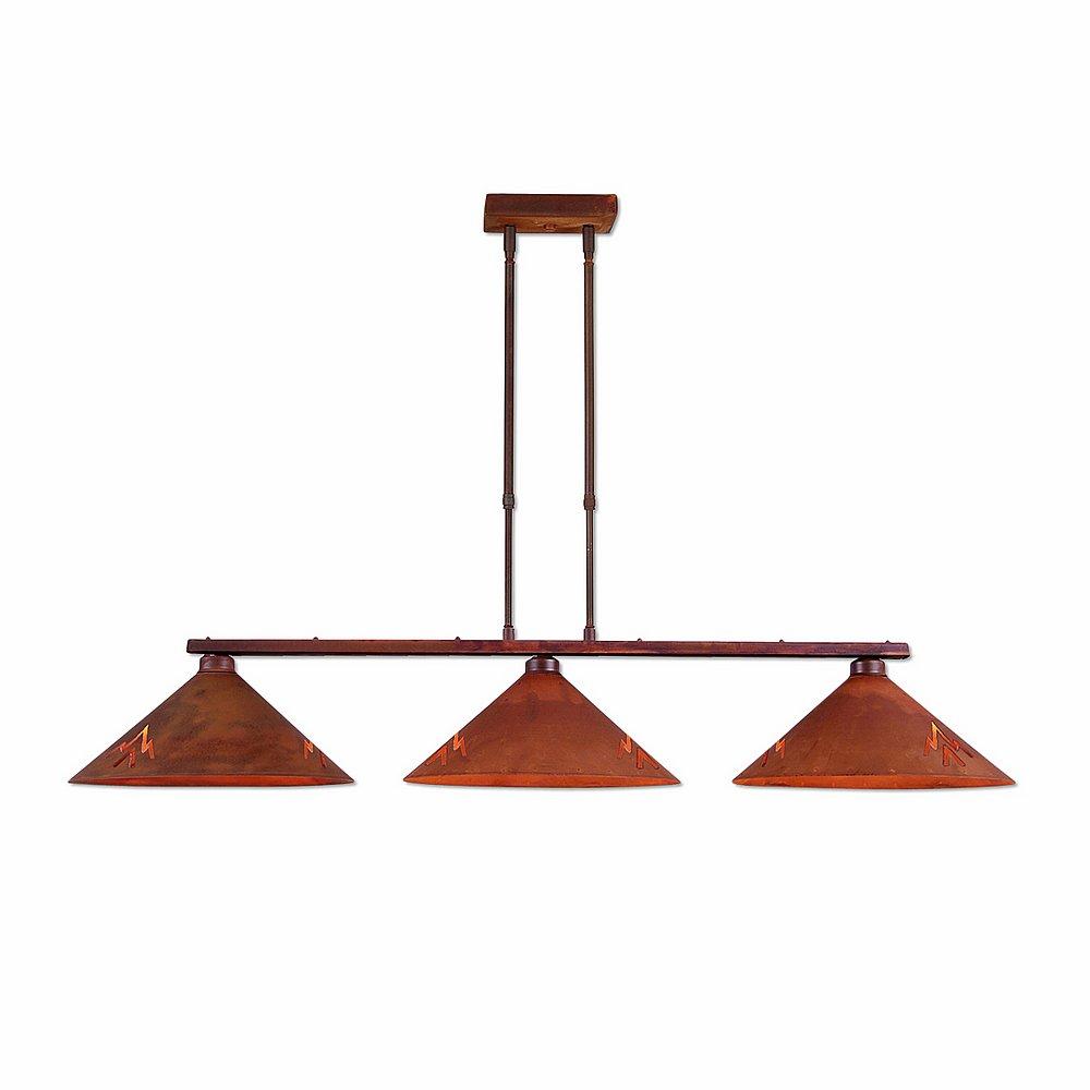 Canyon Island Billiard Light Shallow - Deception Pass - Rust Patina Finish