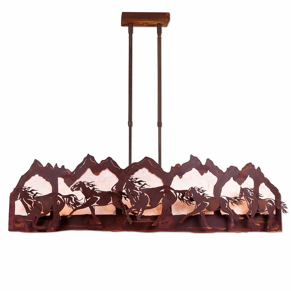 Sheridan Kitchen Island Light - Horse Mountain - Rust Patina Finish