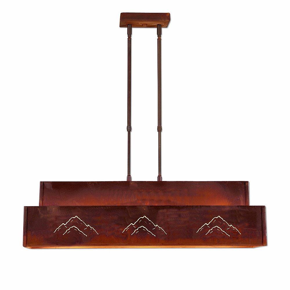 Ridgeview Kitchen Island Light - Mountain - Rust Patina Finish