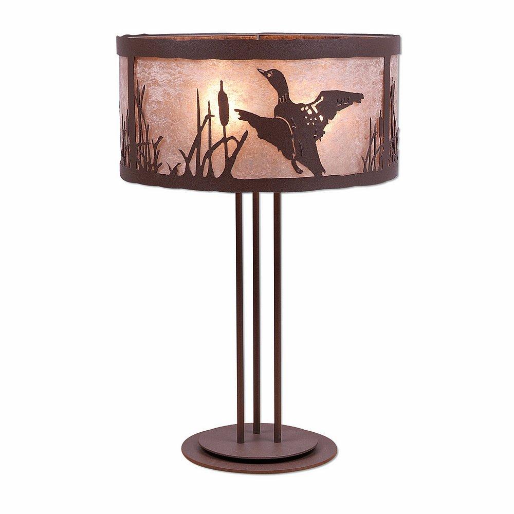 Kincaid Table Lamp - Loon - Almond Mica Shade - Rustic Brown Finish