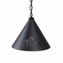 Avalanche Ranch Lighting A24245CH-97 - Canyon Pendant Medium - Mountain-Pine Tree Cutouts - Black Iron Finish - Chain