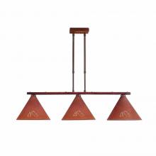 Avalanche Ranch Lighting A45345-02 - Canyon Island Billiard Light Large - Mountain-Pine Tree Cutouts - Rust Patina Finish