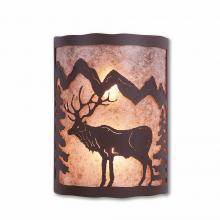 Avalanche Ranch Lighting M13323AL-27 - Cascade Sconce Large - Valley Elk - Almond Mica Shade - Rustic Brown Finish