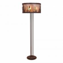 Avalanche Ranch Lighting M69365AL-27 - Kincaid Floor Lamp - Cattails - Almond Mica Shade - Rustic Brown Finish