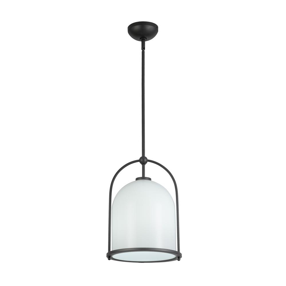 Dahlia 1 Light Pendant 11.5&#34;, Black