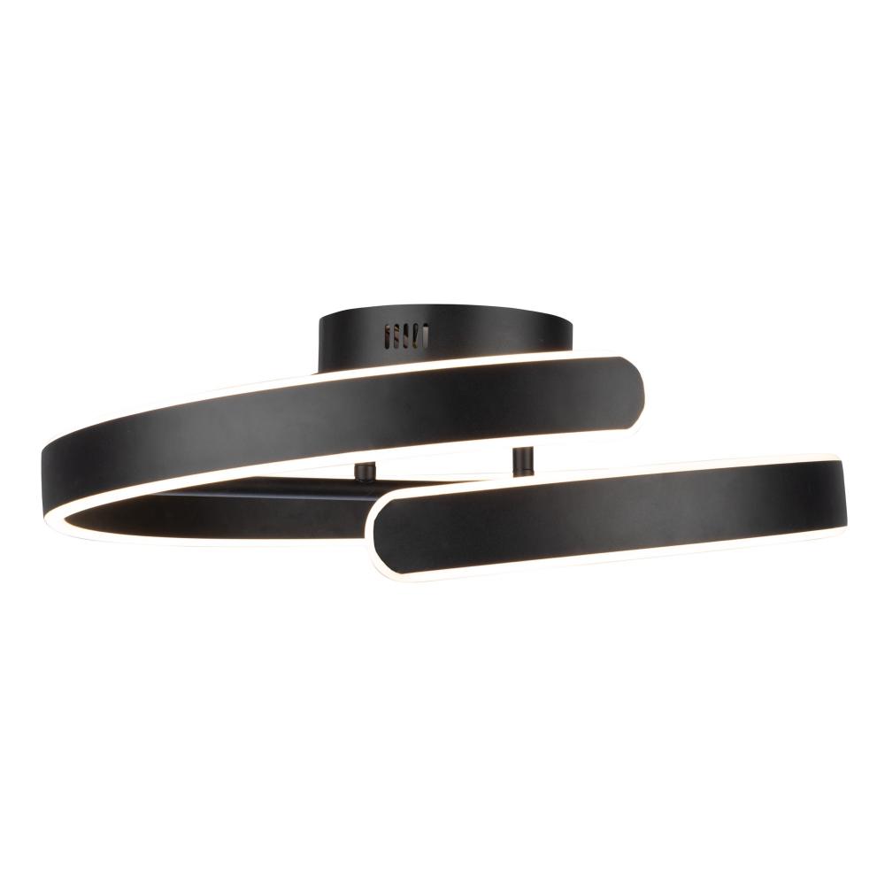 Sirius Collection Integrated LED Semi-Flush Mount, Black