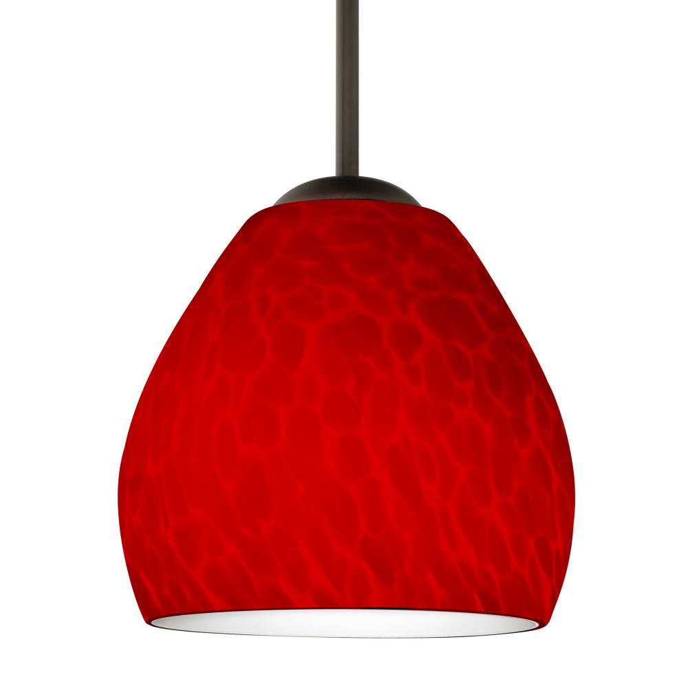 Besa Bolla Pendant Red Cloud Bronze 1x40W MAX E26 Base