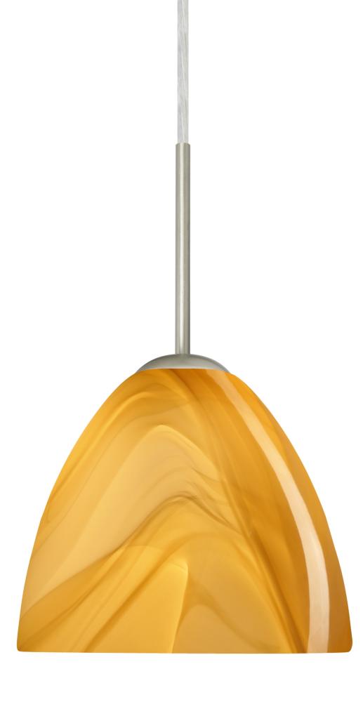 Besa Sasha Pendant Satin Nickel Honey 1x50W B10 Med