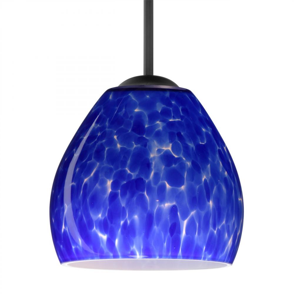 Besa Bolla Pendant Black Blue Cloud 1x50W MAX E12 Base