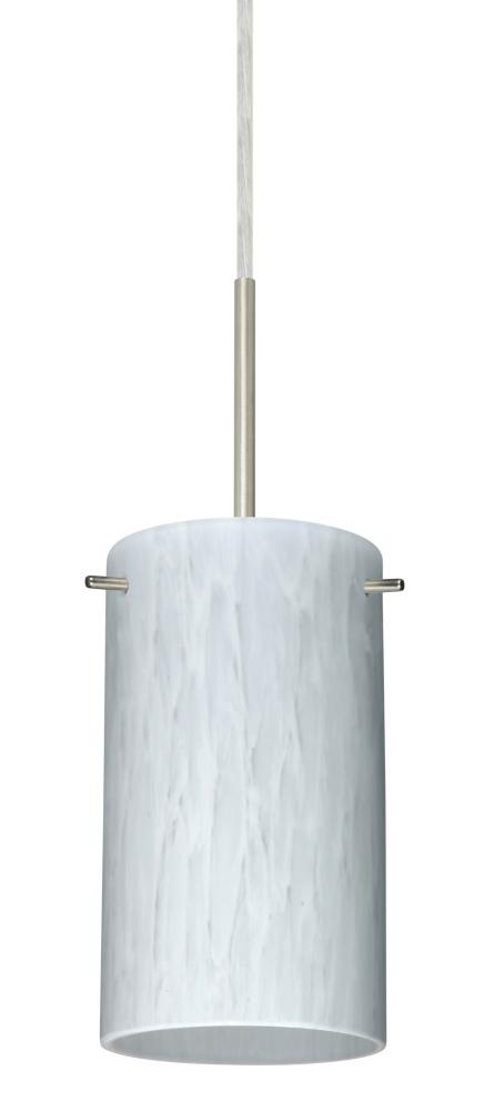 Besa Stilo 7 Pendant Satin Nickel Carrera 1x50W Candelabra