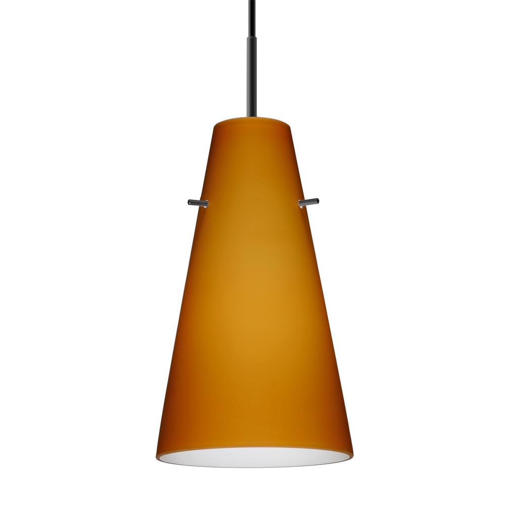 Besa Cierro Pendant Black Amber Matte 1x100W MAX E26 Base