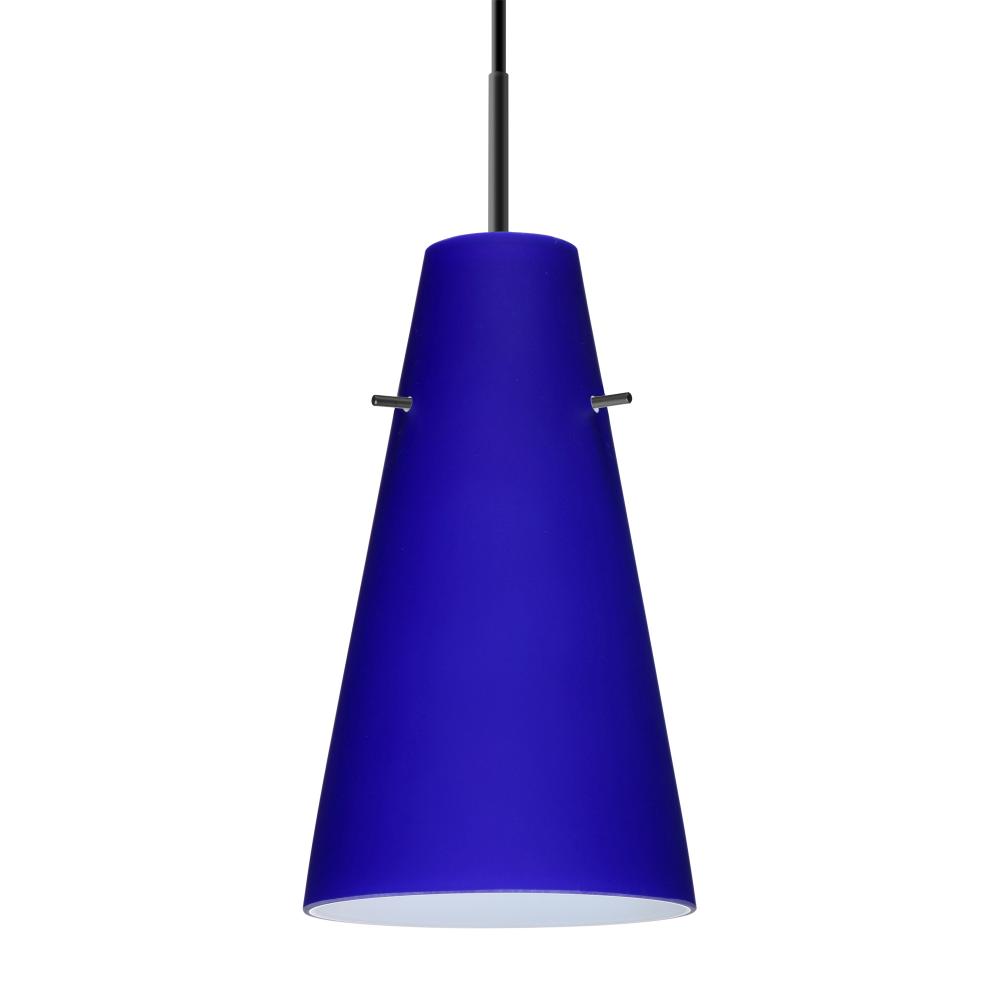 Besa Cierro Pendant Black Cobalt Blue Matte 1x100W MAX E26 Base