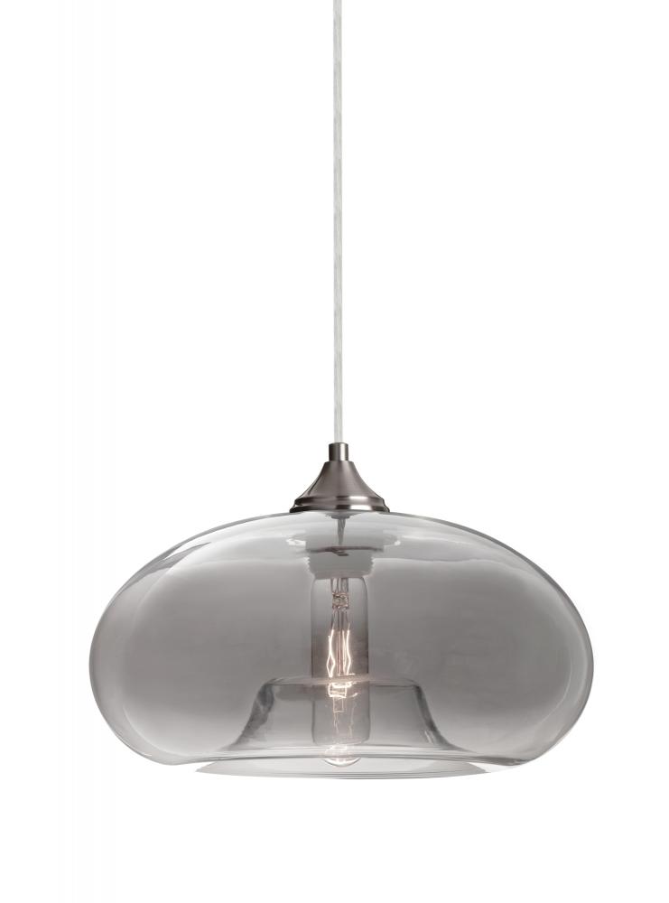 Besa Pendant Bana Satin Nickel Smoke 1x60W Medium Base