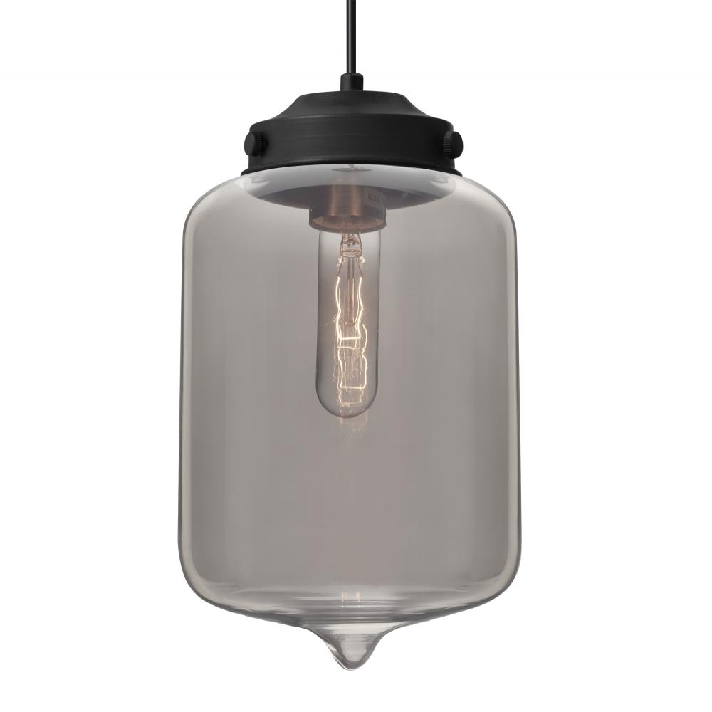 Besa Olin Pendant Black Smoke 1x60W MAX E26 Base