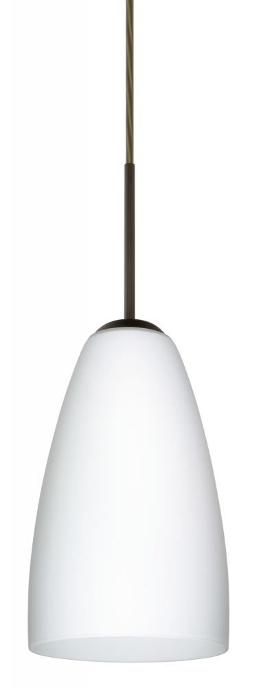 Besa Riva 9 Pendant Bronze Opal Matte 1x75W Medium Base