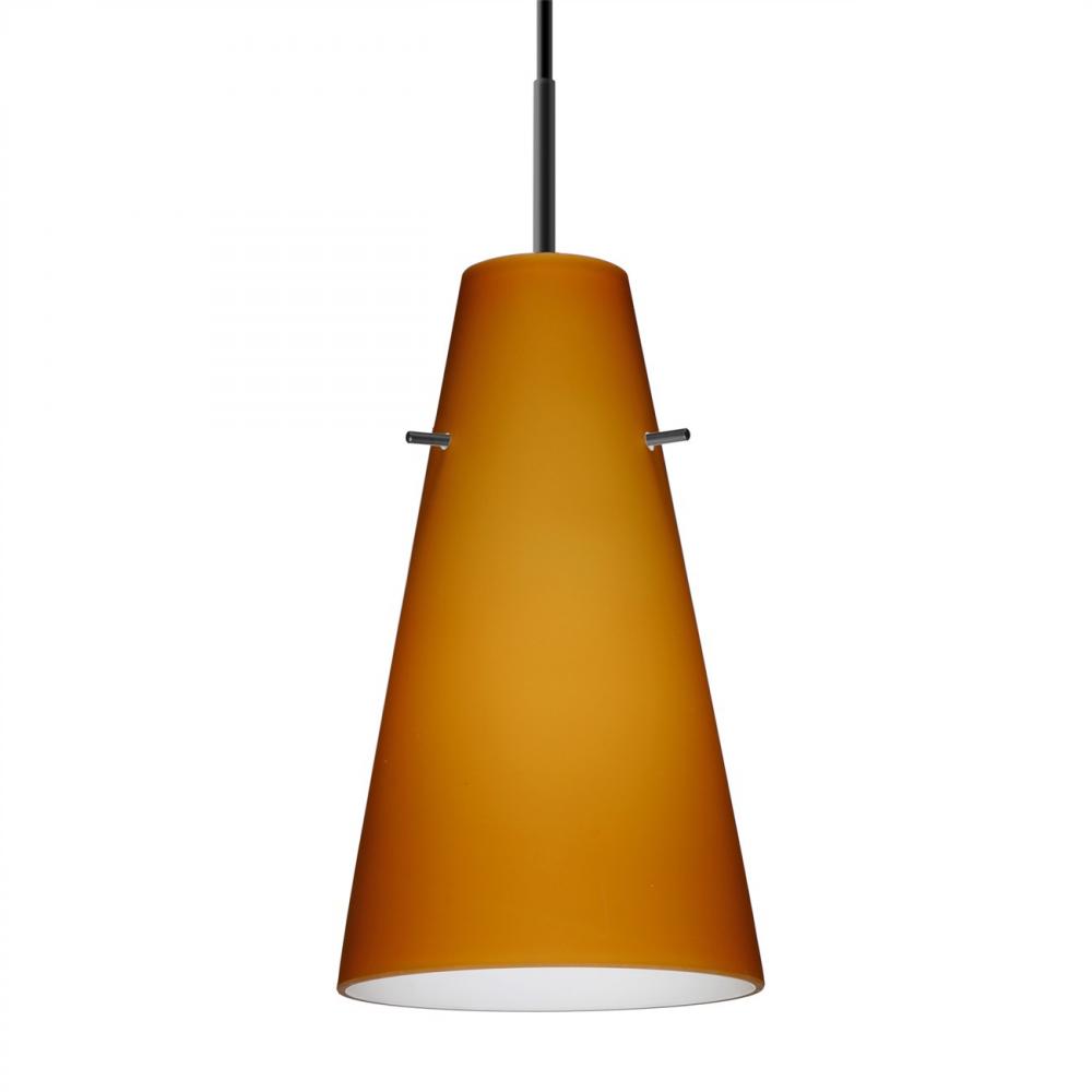 Besa Cierro LED Pendant Amber Matte Black 1x9W LED