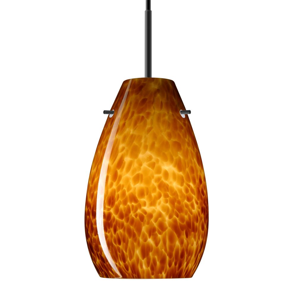 Besa Pera 9 LED Pendant Amber Cloud Black 1x9W LED