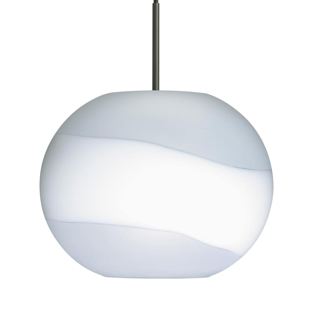 Besa Luna LED Pendant Opal Frost Black 1x9W LED