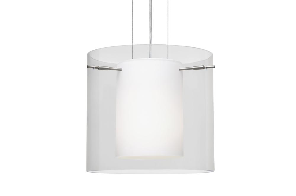 Besa Pahu 12 LED Pendant 1Kg Clear Satin Nickel 1x11W LED