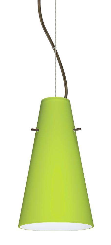 Besa Cierro Cable Pendant Chartreuse Bronze 1x100W Medium Base