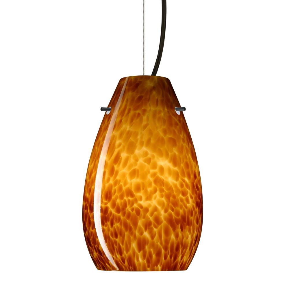 Besa Pera 9 LED Pendant Amber Cloud Black 1x9W LED