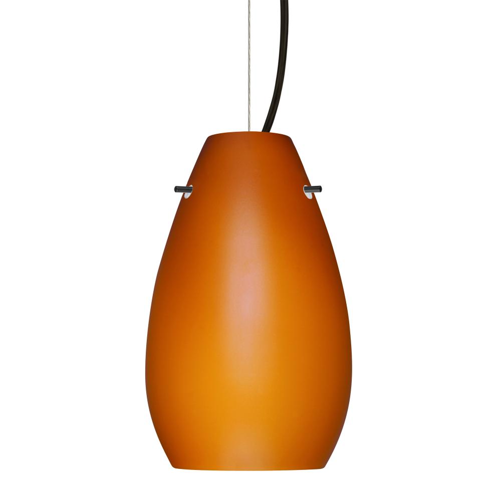 Besa Pera 9 LED Pendant Amber Matte Black 1x9W LED