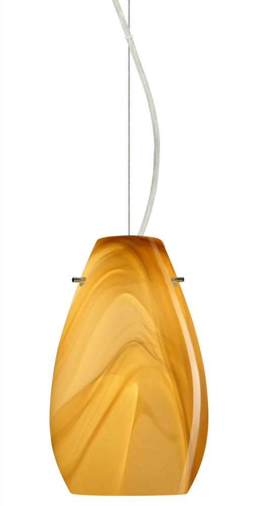 Besa Pera 9 LED Pendant Honey Satin Nickel 1x9W LED