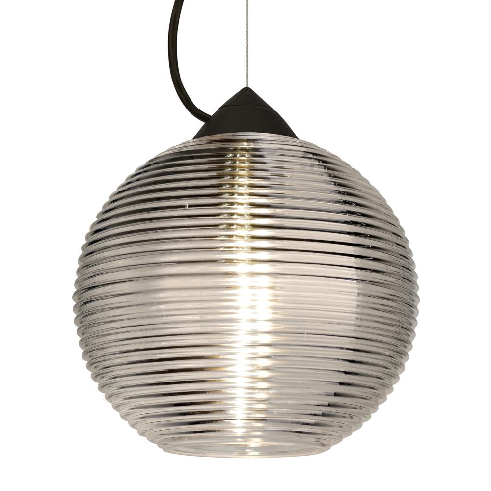 Besa Kristall 8 Pendant Black Smoke 1x9W LED