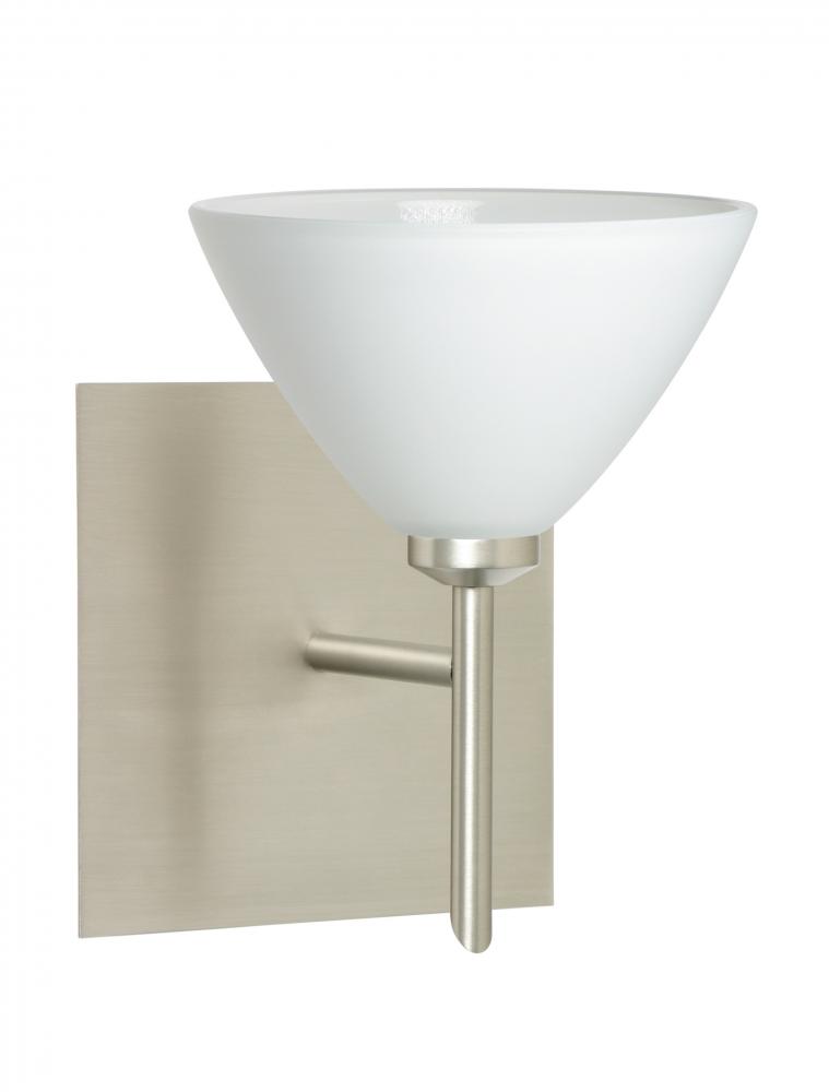 Besa Wall With SQ Canopy Domi Satin Nickel White 1x40W G9